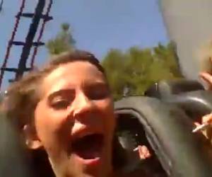 tits flashing in the roller coaster