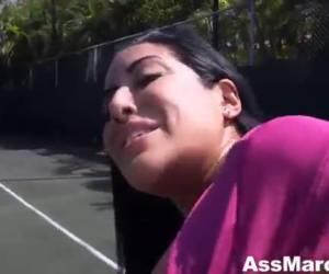 Comendo o jogadora de tênis