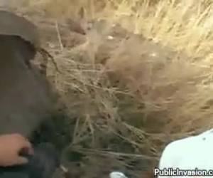 Naive girl started talking to a stranger and soon she was sucking his rock hard meat stick