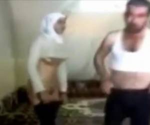 Muslim couple on webcam sex